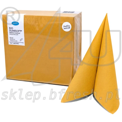 Serwetki flizelinowe Airlaid Bio-Dunisoft 40 x 40 cm miodowe 60 szt