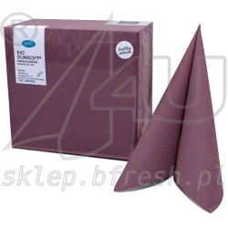 Serwetki flizelinowe Bio-Dunisoft 40 x 40 cm Fioletowe (Śliwka) 60 szt