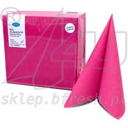 Serwetki  flizelinowe Bio-Dunisoft 40 x 40 cm Fuksja 60 szt