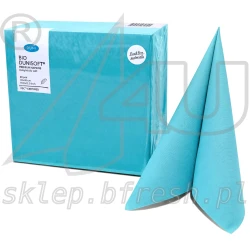 Serwetki flizelinowe Bio-Dunisoft 40 x 40 cm Miętowobłękitne 60 szt
