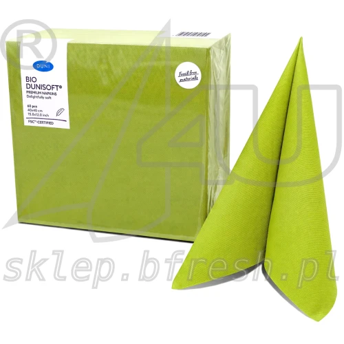 Serwetki flizelinowe Airlaid Bio-Dunisoft 40 x 40 cm kiwi 60 szt