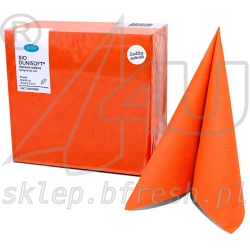 Serwetki flizelinowe Bio-Dunisoft 40x40 cm Słoneczno Pomarańczowe 60 szt 