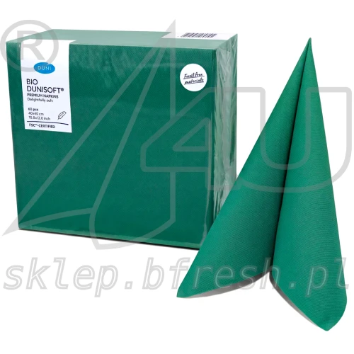 Serwetki flizelinowe Airlaid Bio-Dunisoft 40 x 40 cm zielone 60 szt