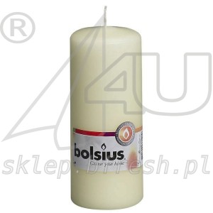 ŚWIECE bryłowe pieńkowe KREMOWE ECRU 150/60 mm BOLSIUS 10 SZT.