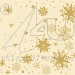 Serwetki świąteczne flizelinowe Duni 40x40 cm Stargazing Cream 60 szt.