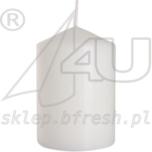 ŚWIECA BRYŁOWA PIEŃKOWA BIAŁA 70/100 mm 6 SZT.