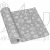 Srebrny bieżnik świąteczny flizelinowy PAW Snowflakes Silver 40 cm × 24 m z białymi śnieżynkami o różnych kształtach