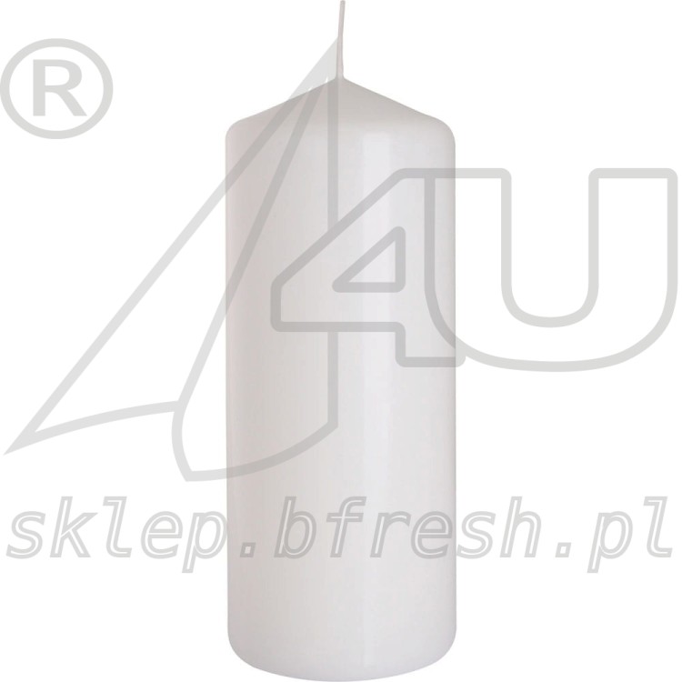 ŚWIECA BRYŁOWA PIEŃKOWA BIAŁA 150/60 mm BISPOL 6 SZT.