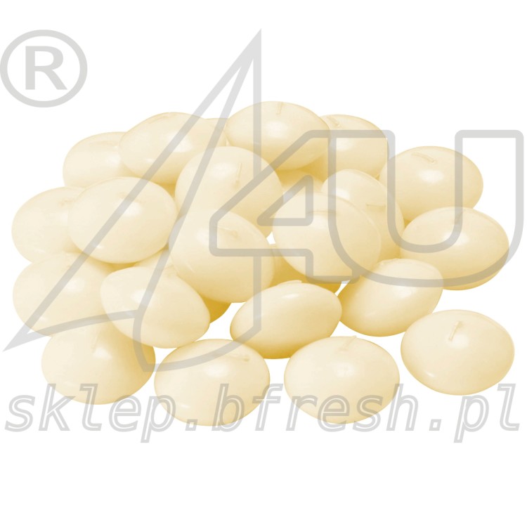 Świece Pływające Kremowe - Ecru 20szt Bolsius